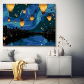 Moonlight Old Town Painting by Numbers